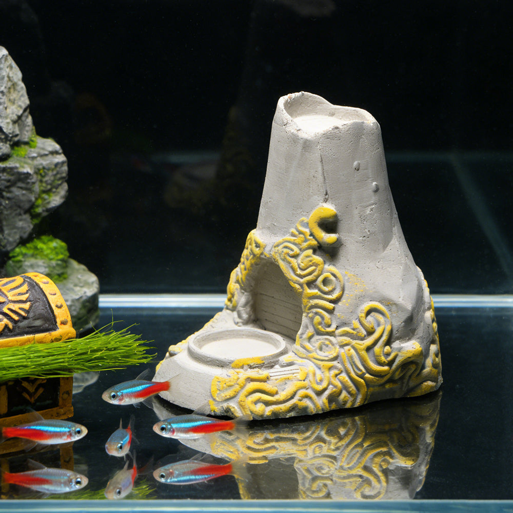 Handcrafted Hyrule Temple Statue – Zelda-Inspired Fantasy Decor, Handmade Ring Holder, Reptile Feeding Dish & Garden Ornament