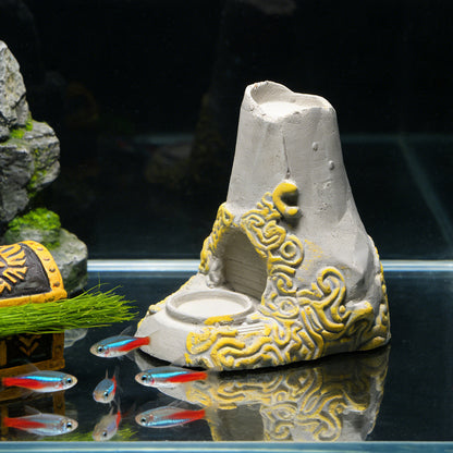 Handcrafted Hyrule Temple Statue – Zelda-Inspired Fantasy Decor, Handmade Ring Holder, Reptile Feeding Dish & Garden Ornament