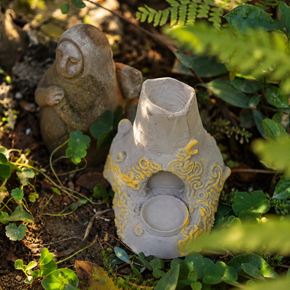 Handcrafted Hyrule Temple Statue – Zelda-Inspired Fantasy Decor, Handmade Ring Holder, Reptile Feeding Dish & Garden Ornament