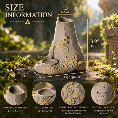 Handcrafted Hyrule Temple Statue – Zelda-Inspired Fantasy Decor, Handmade Ring Holder, Reptile Feeding Dish & Garden Ornament