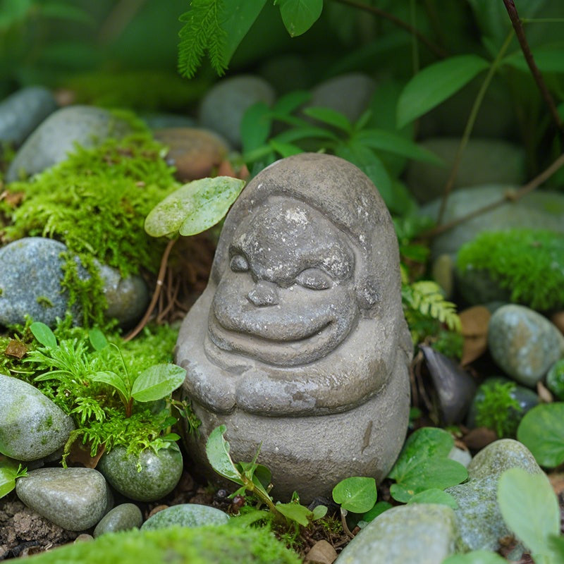 Spirited Away Two-Faced Guardian Statue – Hand-Carved Cement Garden Sculpture, Anime-Inspired Outdoor Decor